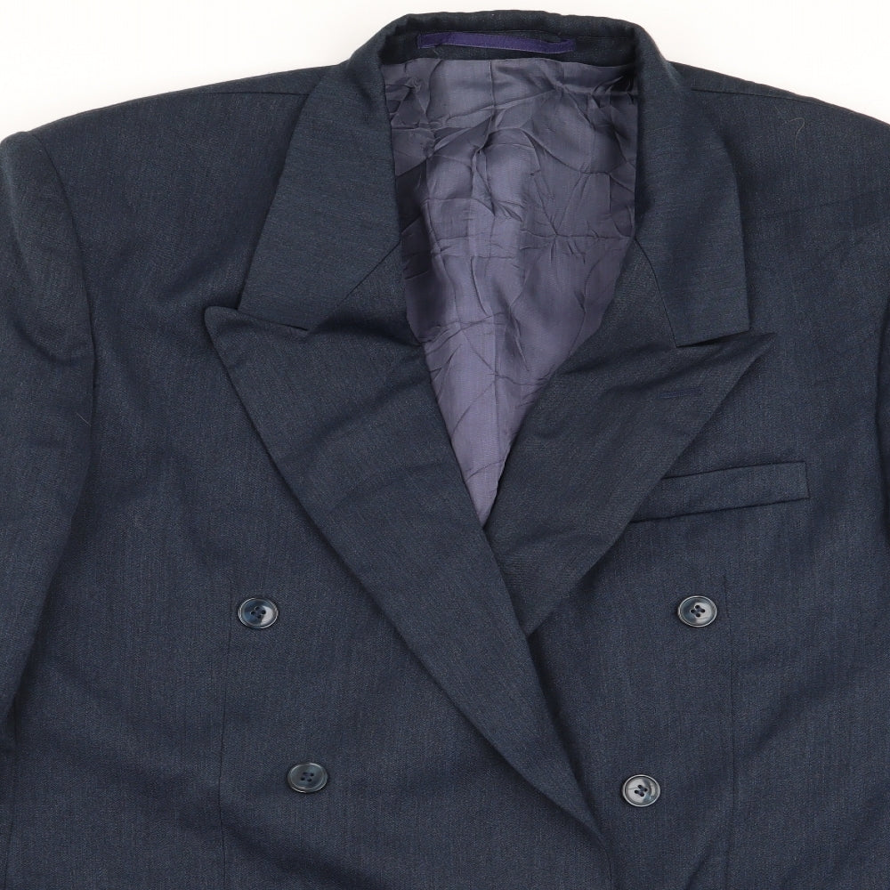 Mens UK Size L Sergio Rossi Regular Blue Suit Jacket