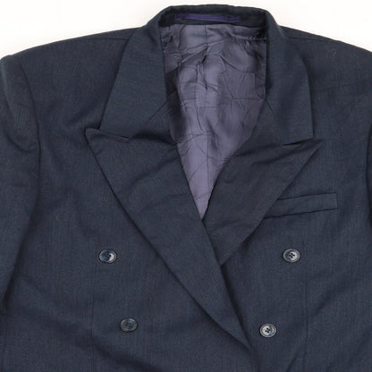 Mens UK Size L Sergio Rossi Regular Blue Suit Jacket