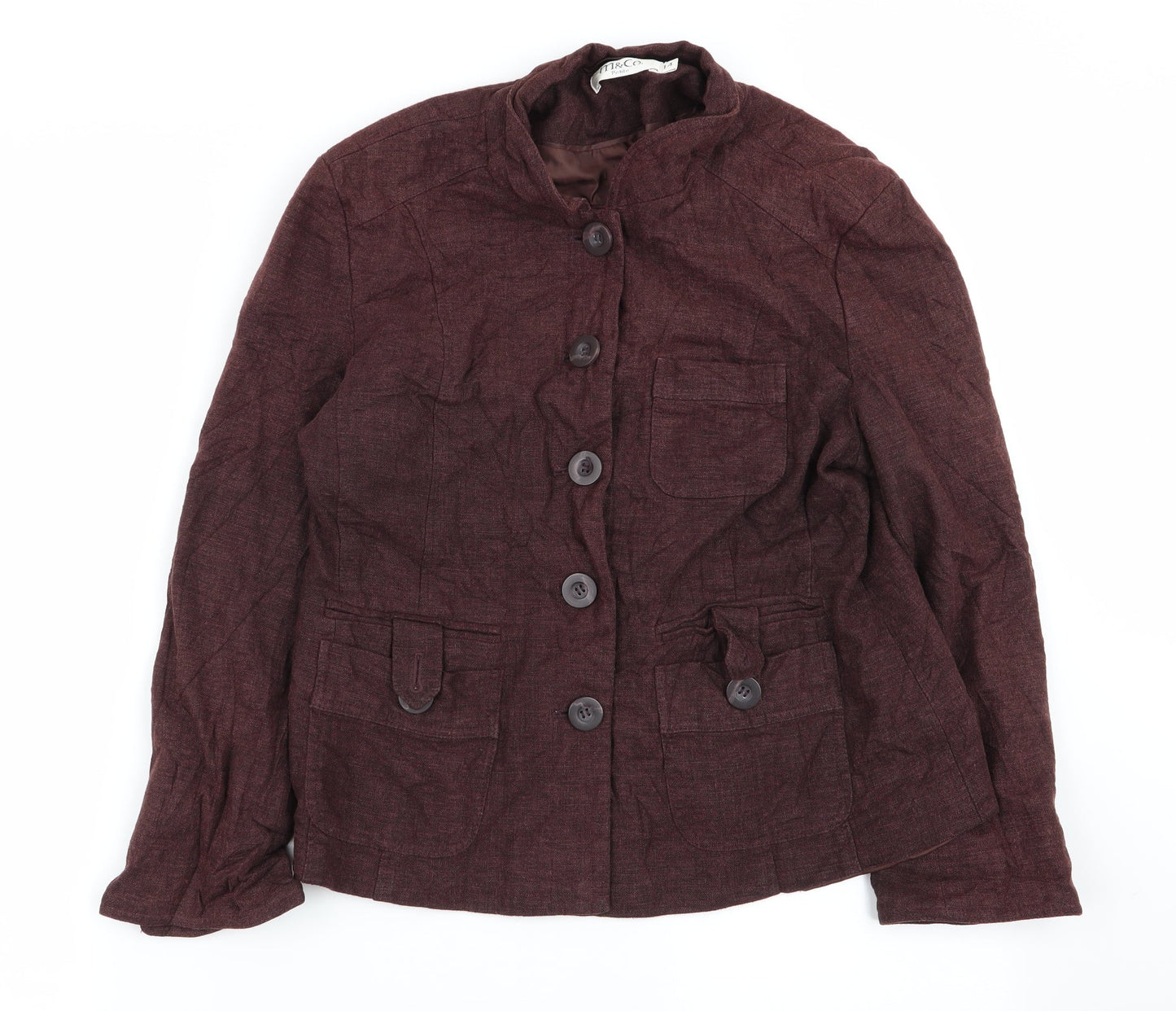 Womens UK Size 14 M&Co Brown Jacket