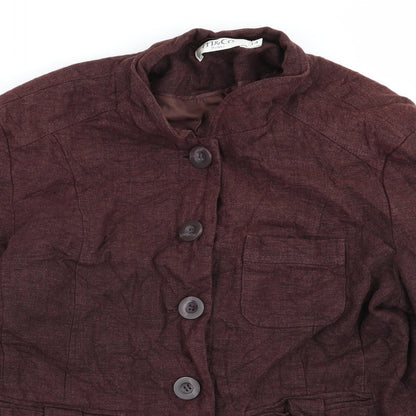 Womens UK Size 14 M&Co Brown Jacket