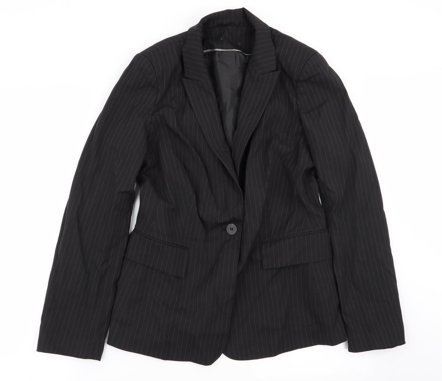 Womens UK Size 12 Preworn Regular Black Blazer