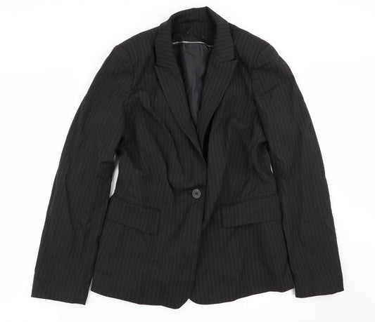Womens UK Size 12 Preworn Regular Black Blazer