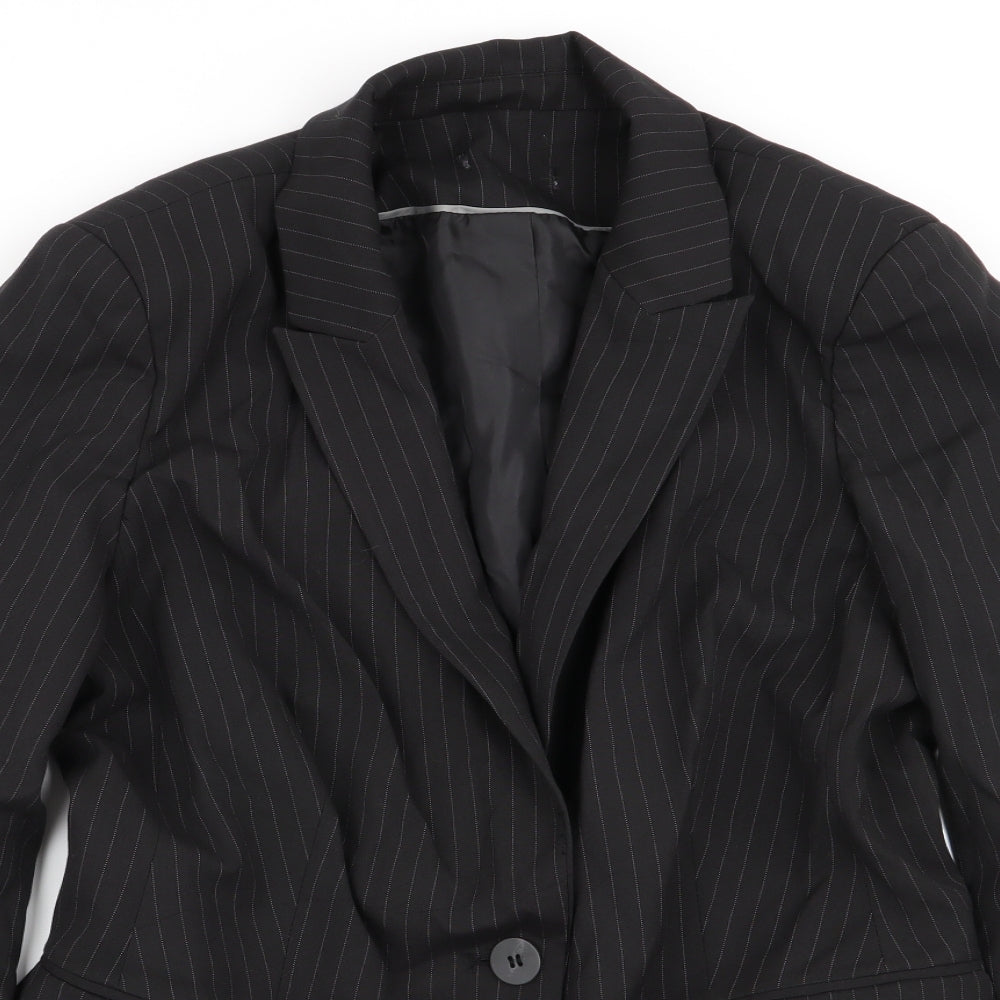 Womens UK Size 12 Preworn Regular Black Blazer