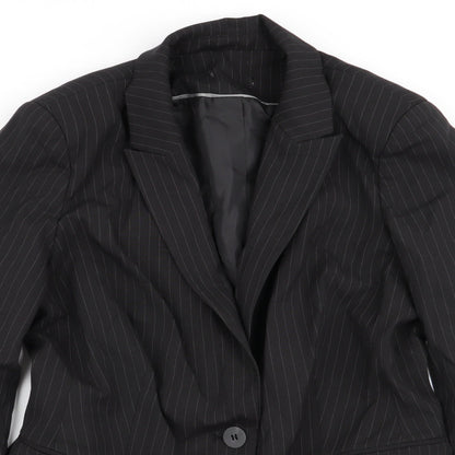 Womens UK Size 12 Preworn Regular Black Blazer