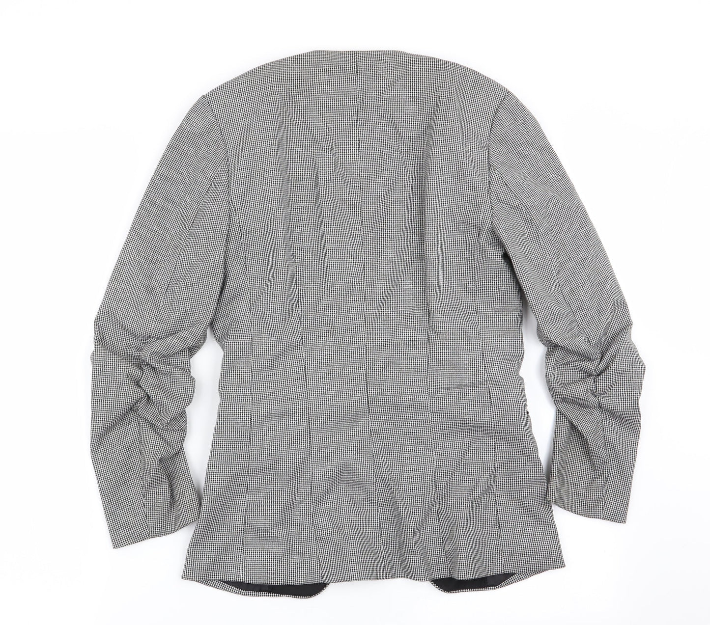 H&M Womens Multicoloured Houndstooth  Jacket Blazer Size 6