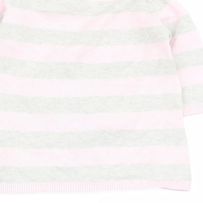 bluezoo Girls Multicoloured Striped  Jumper Dress  Size 3-6 Months