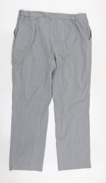Womens UK Size 12 M&S Regular Fit  Grey Trousers