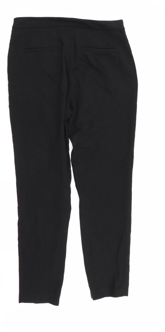 Womens UK Size 4 Zara Regular Fit  Black Trousers