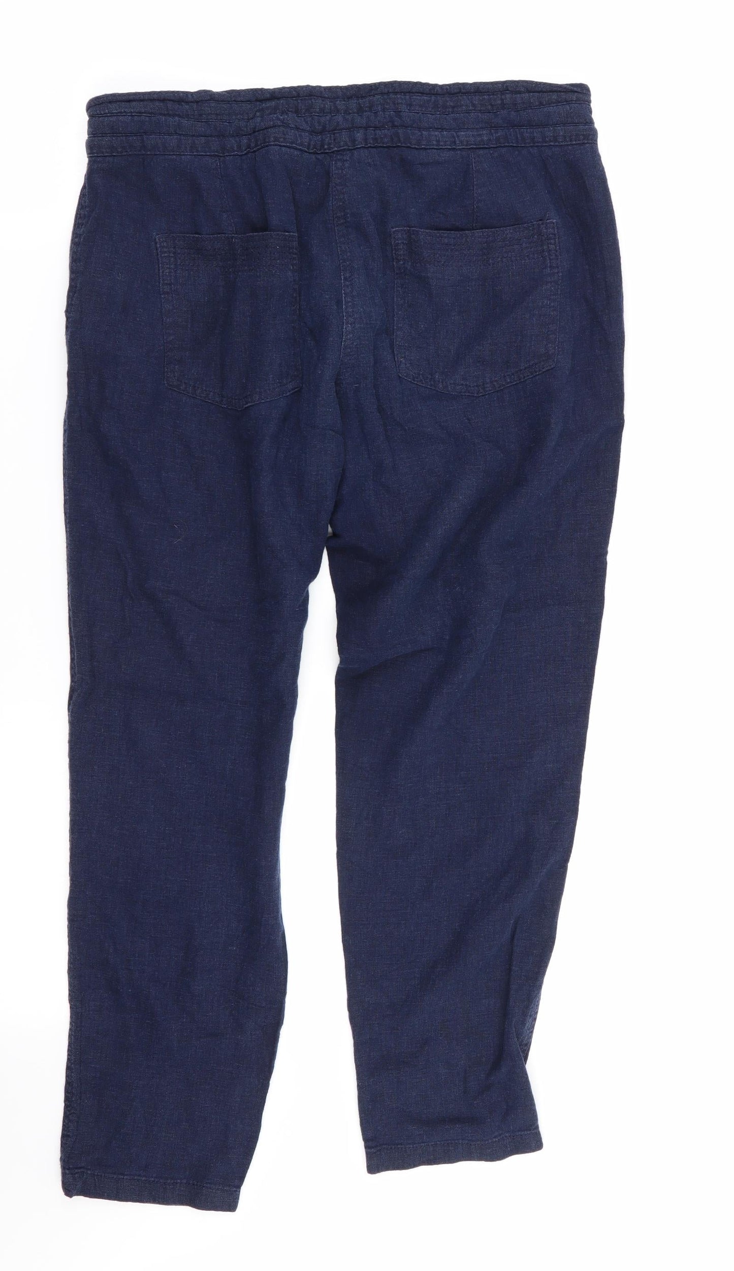 Womens UK Size 10 NEXT Regular Fit Chino Blue Trousers