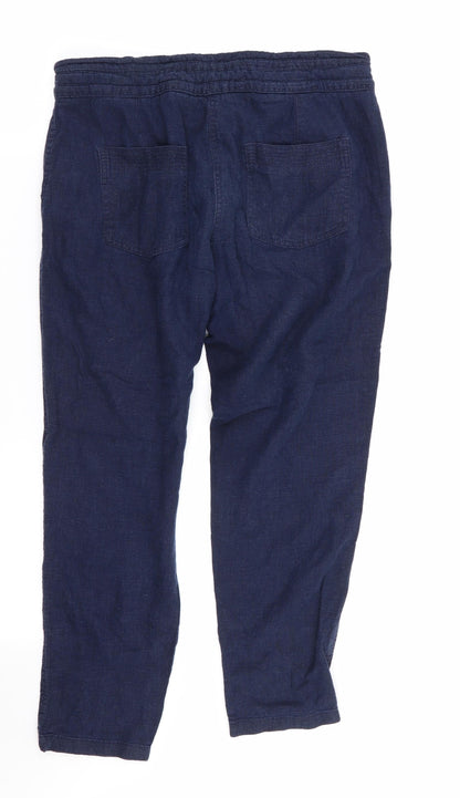 Womens UK Size 10 NEXT Regular Fit Chino Blue Trousers