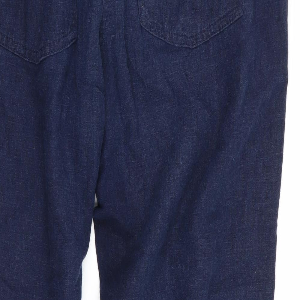 Womens UK Size 10 NEXT Regular Fit Chino Blue Trousers