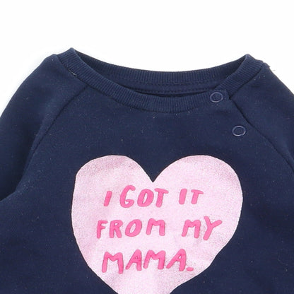 Primark Girls Blue   Pullover Jumper Size 6-9 Months