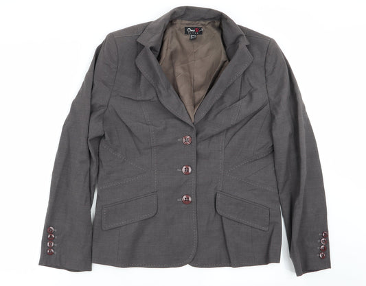oscar b Womens Brown   Jacket Blazer Size 12