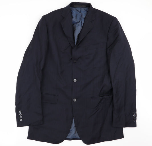 Mens UK Size 38 M&S Regular Blue Suit Jacket