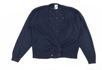 Womens UK Size 12 Littlewoods Blue Cardigan Jumper