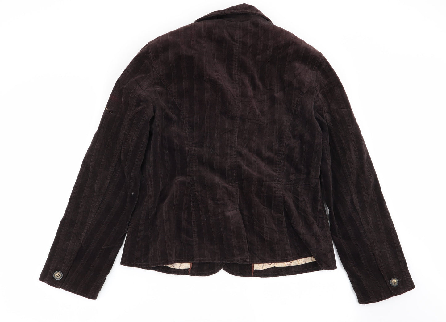 NEXT Womens Brown Striped  Jacket Blazer Size 14