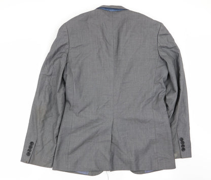 Mens UK Size 38 Cedar Wood State Regular Grey Suit Jacket