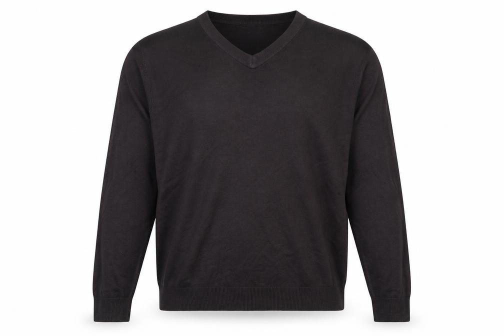 Front view of Burton menswear men’s brown jumper, size L