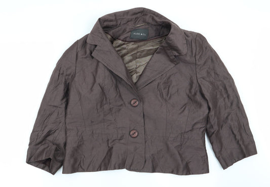 alex and co Womens Brown   Jacket Blazer Size 18