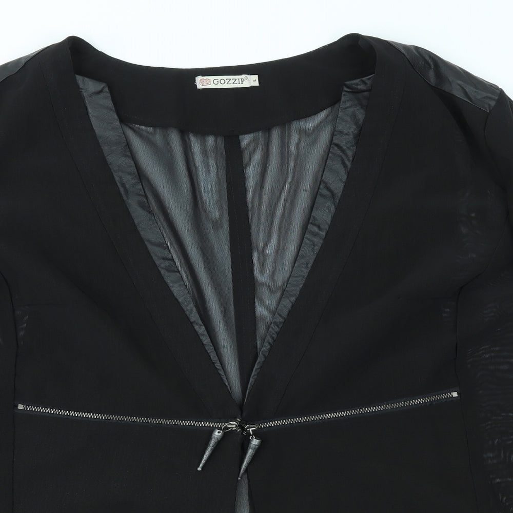 GOZZIP  Womens Black   Jacket  Size L