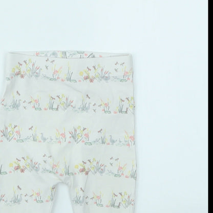 George Girls Ivory Animal Print  Capri Leggings Size 6-9 Months