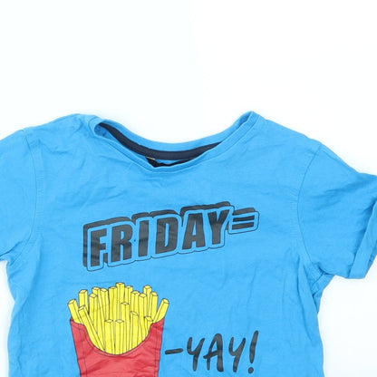 George Boys Blue   Basic T-Shirt Size 6-7 Years