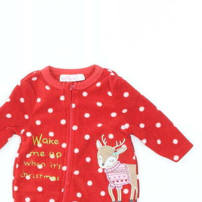SO CUTE Boys Red Geometric  Cami Bodysuit Size 3-6 Months