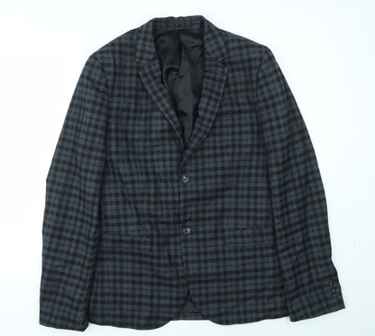 Mens UK Size 40 Topman Regular Blue Suit Jacket