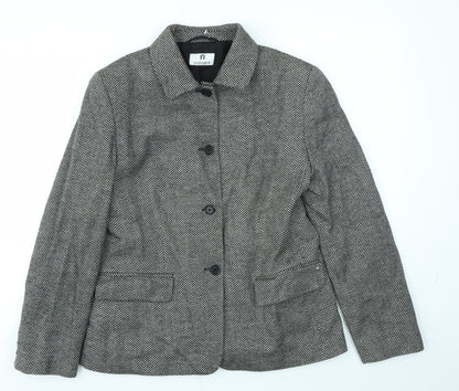 Aigner Womens Grey Check  Jacket Blazer Size 16