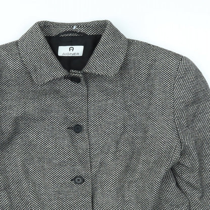 Aigner Womens Grey Check  Jacket Blazer Size 16