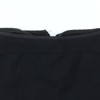IN WEAR  Womens Black Houndstooth  A-Line Skirt Size 14