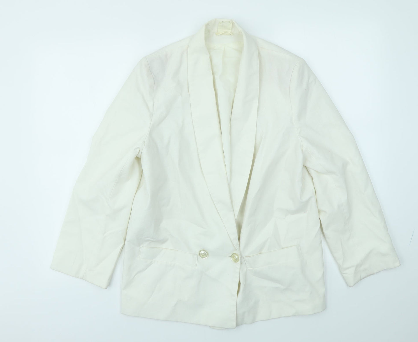 Womens UK Size 12 Preworn Regular Ivory Blazer