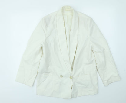 Womens UK Size 12 Preworn Regular Ivory Blazer