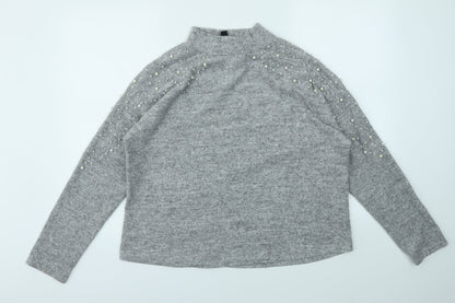 Womens UK Size M New Look Grey Pullover Jumper