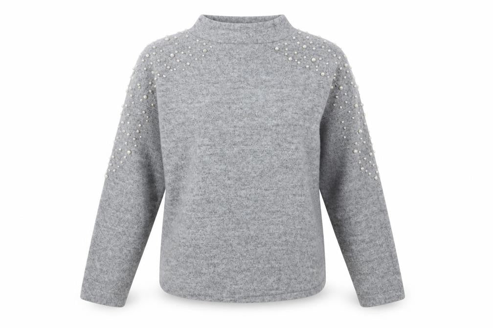 Womens UK Size M New Look Grey Pullover Jumper