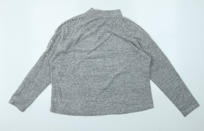 Womens UK Size M New Look Grey Pullover Jumper