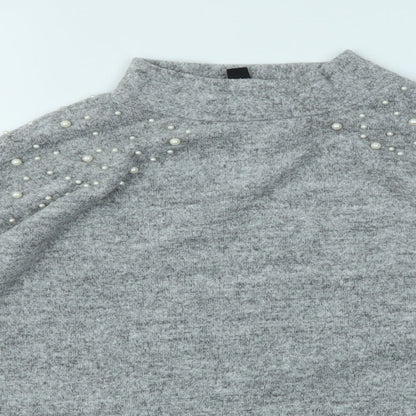 Womens UK Size M New Look Grey Pullover Jumper