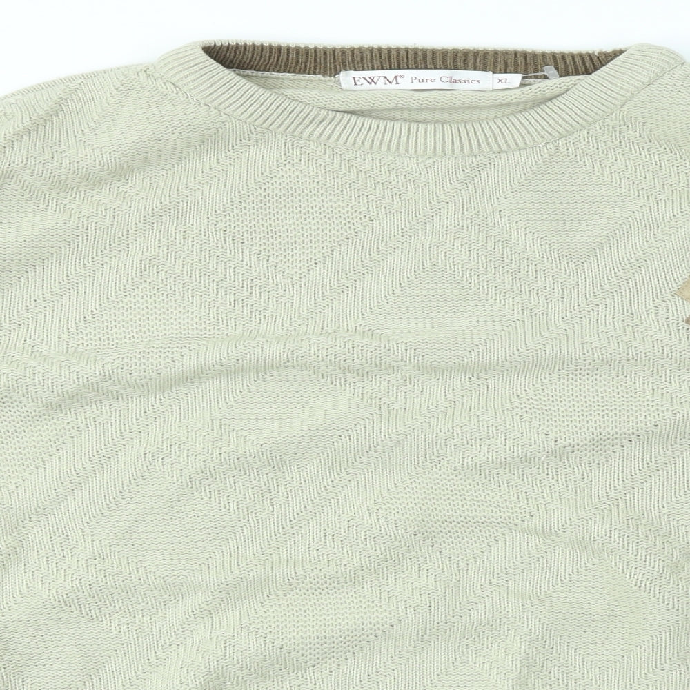 Mens UK Size XL EWM Beige Pullover Sweatshirt