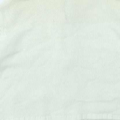 Womens UK Size 22 Papaya Ivory Full Zip Jumper