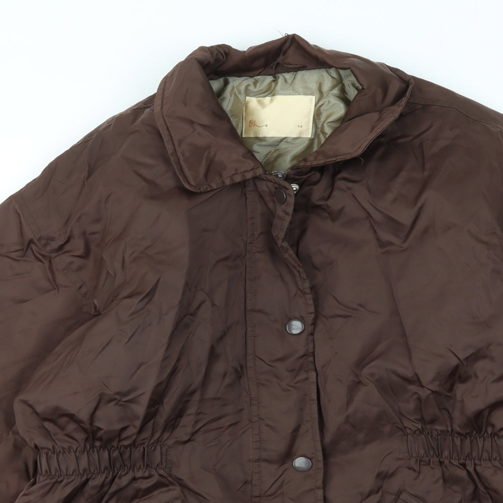 BHS Womens Brown Houndstooth  Jacket Coat Size 14