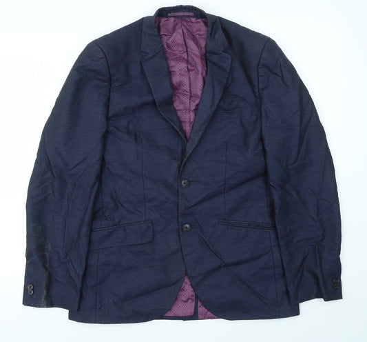 Mens UK Size 38 T&W Regular Blue Suit Jacket