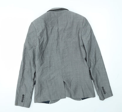 Mens UK Size 36 Topman Regular Grey Suit Jacket