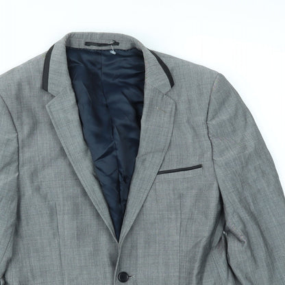 Mens UK Size 36 Topman Regular Grey Suit Jacket