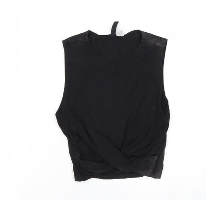 Womens UK Size S H&M Black Cropped Tank