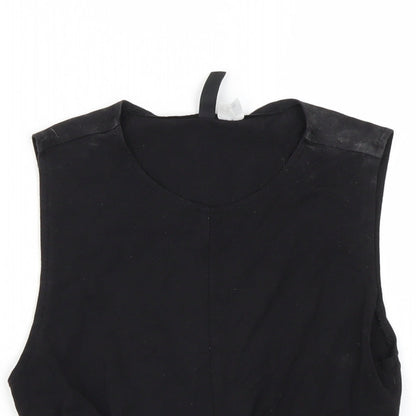 Womens UK Size S H&M Black Cropped Tank