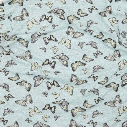 Originals Womens Blue Animal Print  Basic T-Shirt Size 14