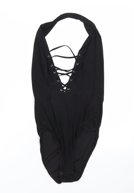 Boohoo Womens Black   Catsuit One-Piece Size 8