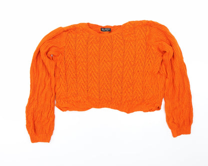 Womens UK Size 10 Select Orange Pullover Jumper
