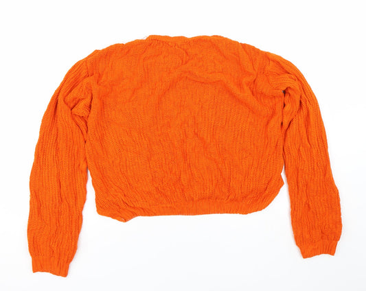 Womens UK Size 10 Select Orange Pullover Jumper
