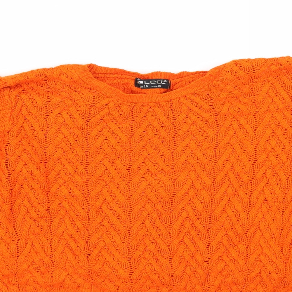 Womens UK Size 10 Select Orange Pullover Jumper